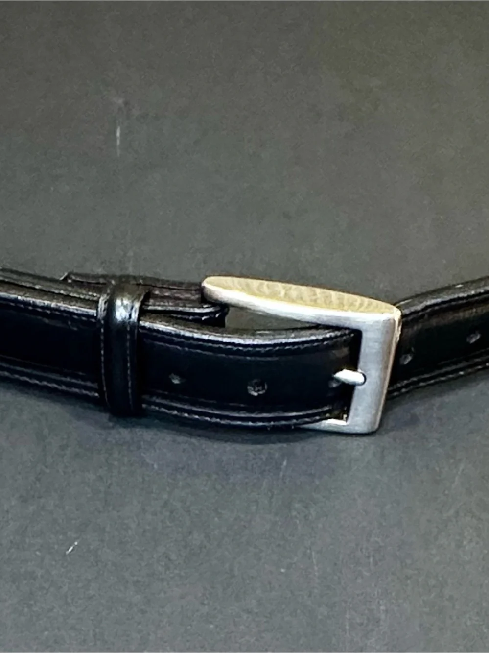 VTG 1980s-90s Johnston & Murphy High-End Black Leather Dress Belt 40